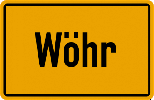 Ortsschild Wöhr, Oberfranken