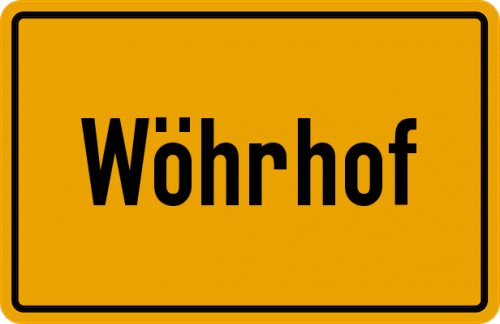 Ortsschild Wöhrhof