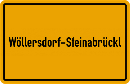 Ortsschild Wöllersdorf-Steinabrückl