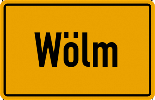 Ortsschild Wölm, Oberfranken