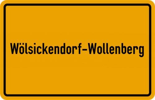 Ortsschild Wölsickendorf-Wollenberg