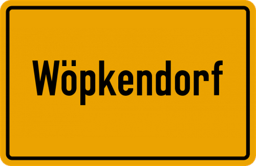Ortsschild Wöpkendorf