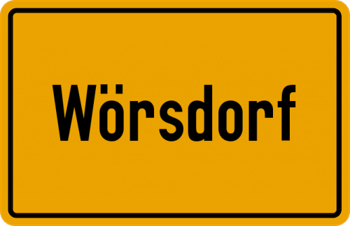 Ortsschild Wörsdorf