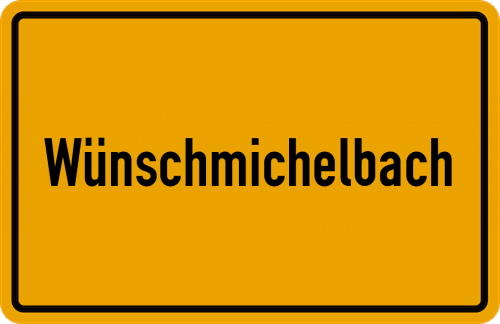 Ortsschild Wünschmichelbach