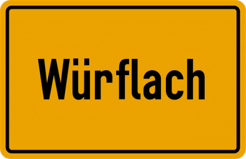 Ortsschild Würflach