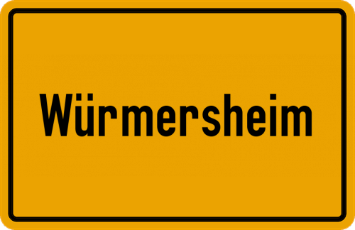 Ortsschild Würmersheim