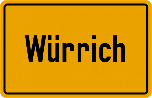 Ortsschild Würrich