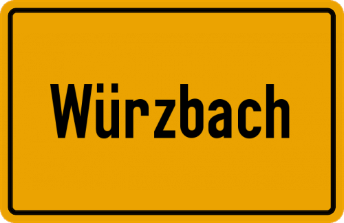 Ortsschild Würzbach