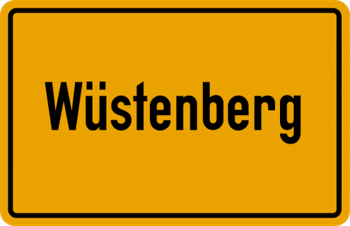 Ortsschild Wüstenberg, Niederbayern
