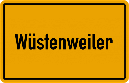 Ortsschild Wüstenweiler