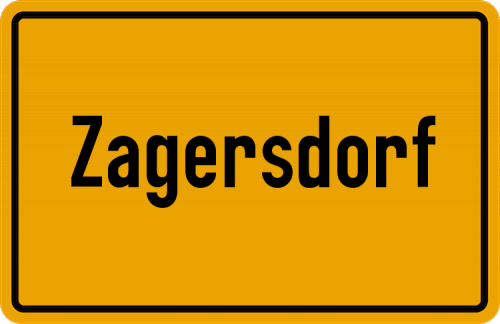 Ortsschild Zagersdorf