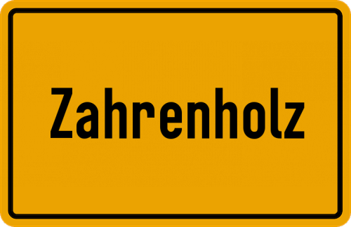 Ortsschild Zahrenholz