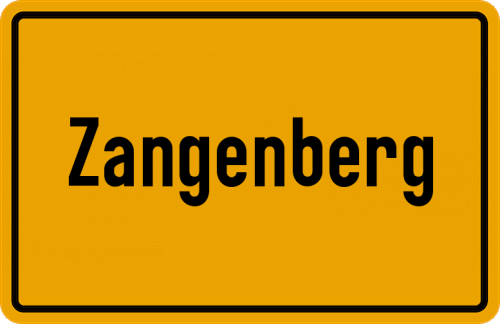 Ortsschild Zangenberg