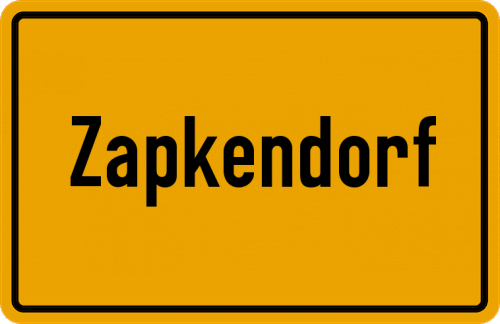 Ortsschild Zapkendorf