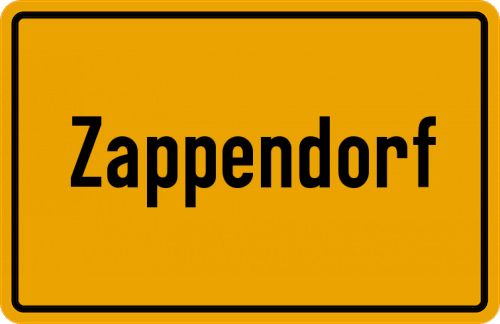 Ortsschild Zappendorf
