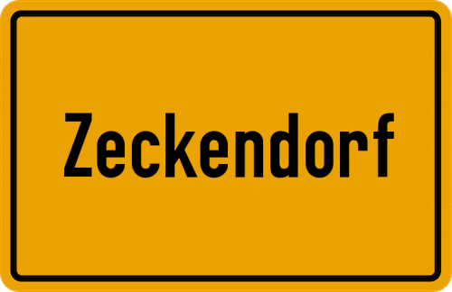 Ortsschild Zeckendorf