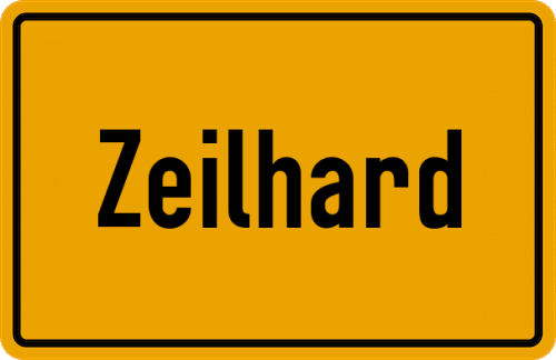 Ortsschild Zeilhard