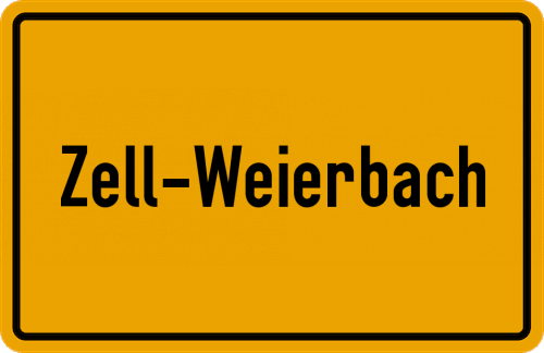 Ortsschild Zell-Weierbach
