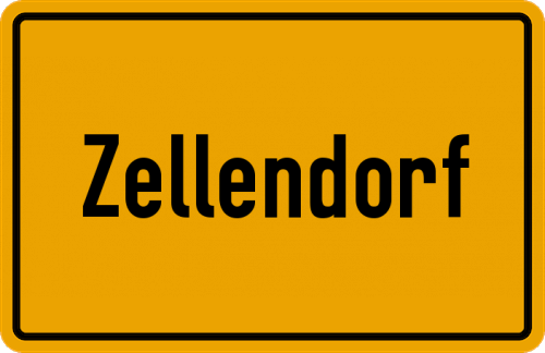 Ortsschild Zellendorf