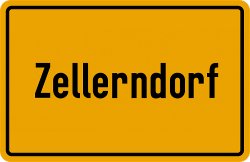 Ortsschild Zellerndorf
