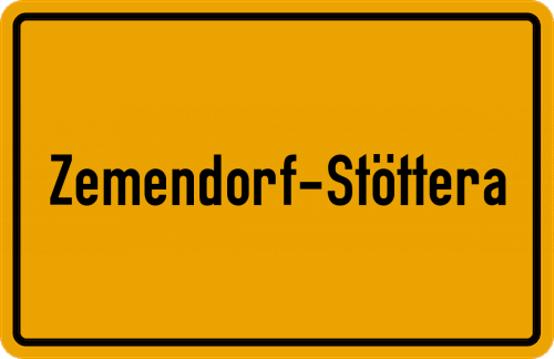 Ortsschild Zemendorf-Stöttera