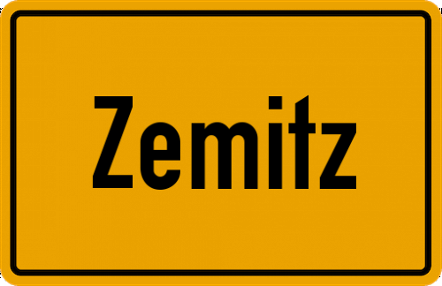 Ortsschild Zemitz