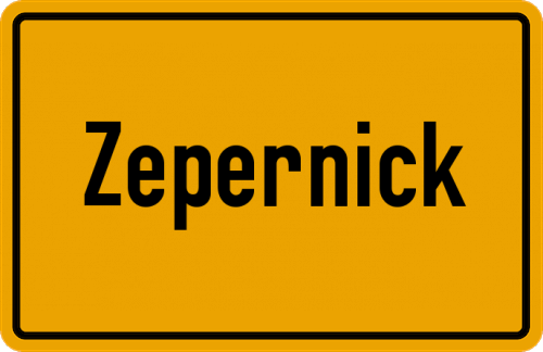 Ortsschild Zepernick