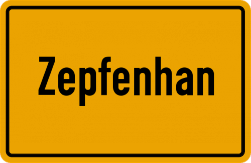 Ortsschild Zepfenhan
