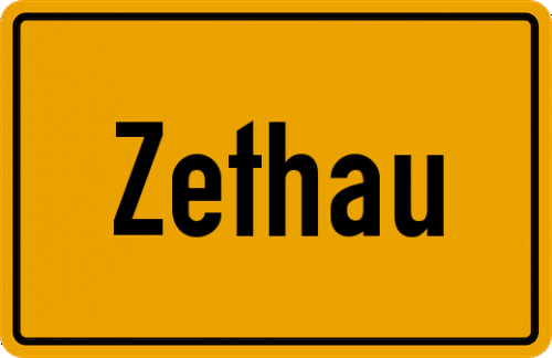 Ortsschild Zethau