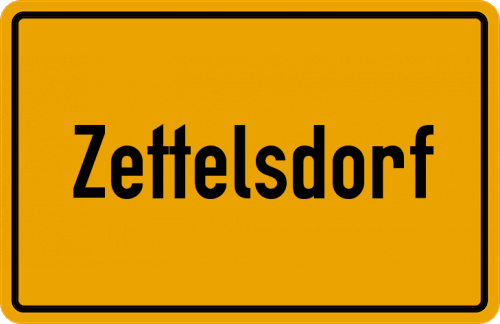 Ortsschild Zettelsdorf