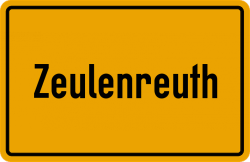 Ortsschild Zeulenreuth
