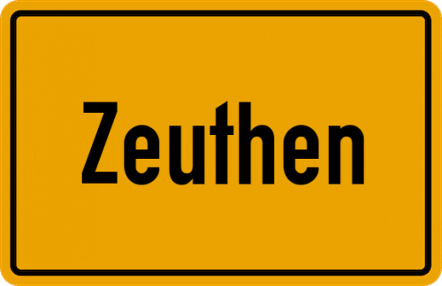 Ortsschild Zeuthen