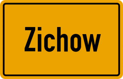 Ortsschild Zichow