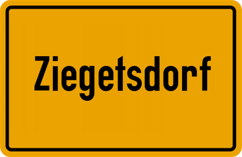 Ortsschild Ziegetsdorf