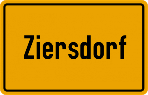 Ortsschild Ziersdorf