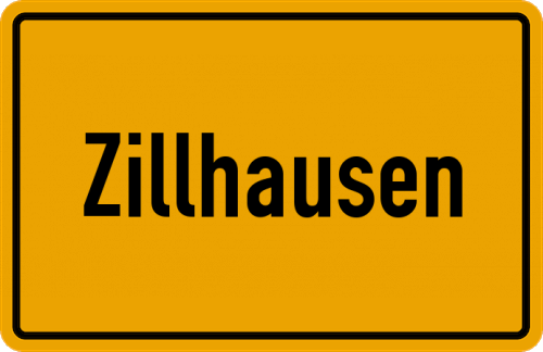 Ortsschild Zillhausen