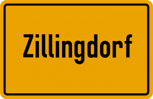 Ortsschild Zillingdorf