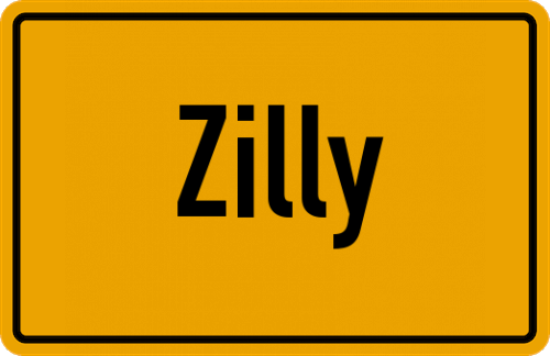 Ortsschild Zilly
