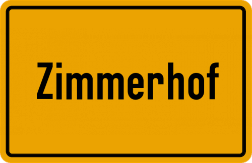 Ortsschild Zimmerhof