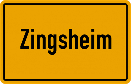 Ortsschild Zingsheim