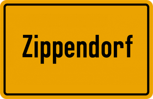 Ortsschild Zippendorf
