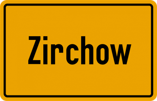 Ortsschild Zirchow