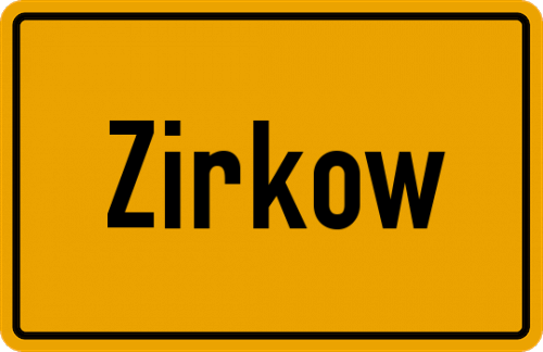 Ortsschild Zirkow
