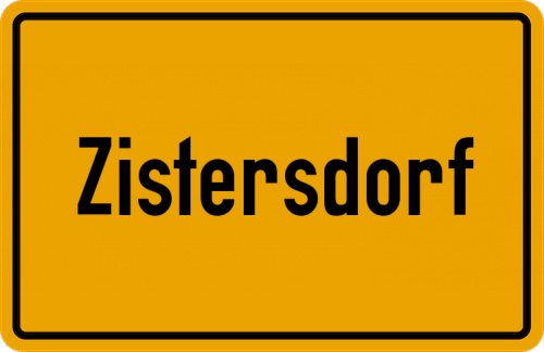 Ortsschild Zistersdorf