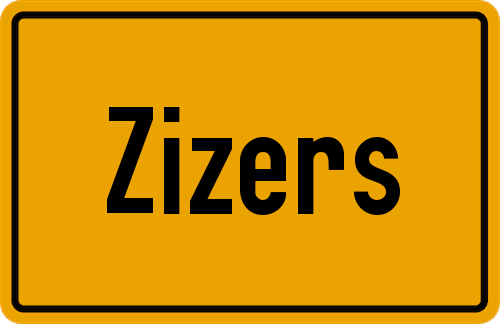Ortsschild Zizers