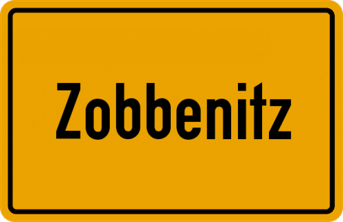 Ortsschild Zobbenitz