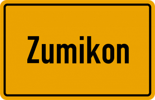 Ortsschild Zumikon