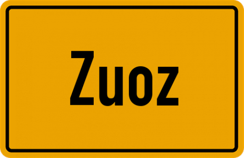 Ortsschild Zuoz
