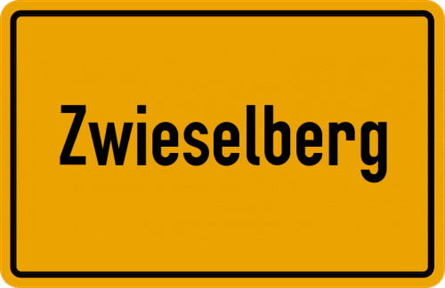 Ortsschild Zwieselberg