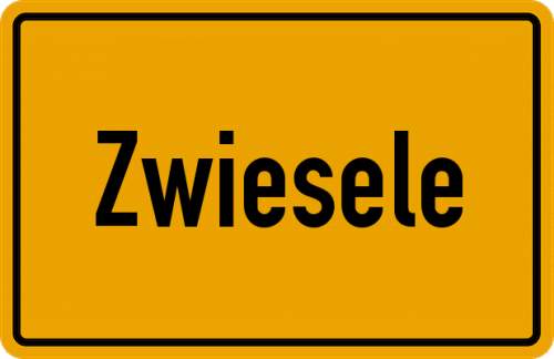 Ortsschild Zwiesele